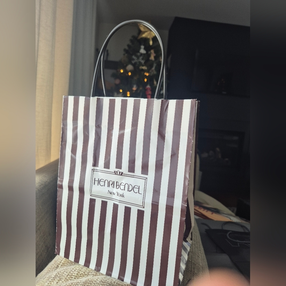Henri Bendel Striped Shopping Bag